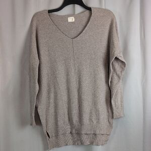 Dreamers Beige V-Neck Sweater